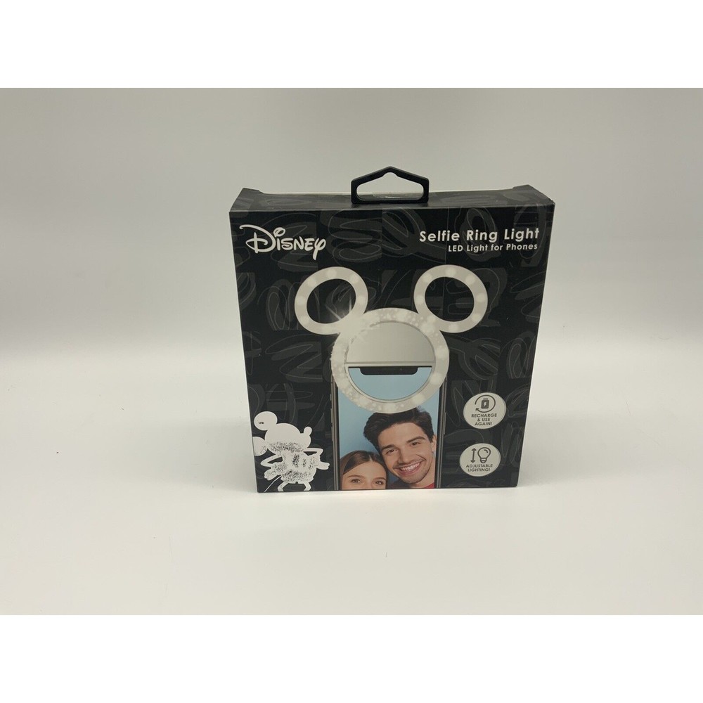 Disney Mickey Mouse Clip On Selfie Ring Light for Phone- Rechargeable LED Ring.